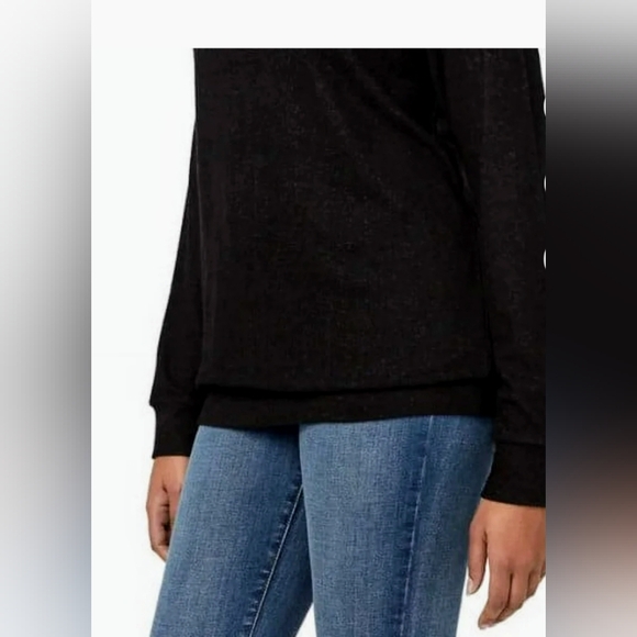 Buffalo Women`s Soft‎ Cozy Crewneck Pullover Sweater Black Heather Large NWT - Picture 2 of 8